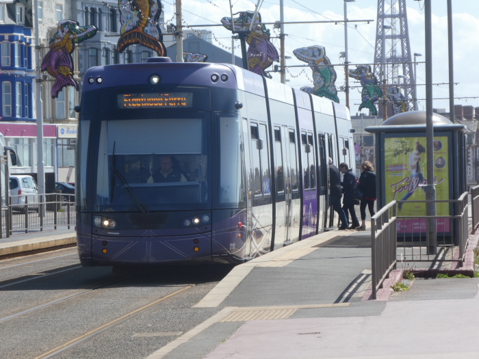 Bombardier Flexity2 010 @ Pleasant Street heading to Fleetwood Ferry Terminus