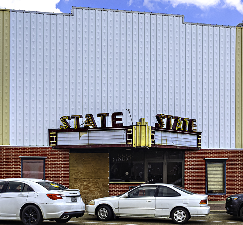 Not much happening at the State Theater in Atlanta, Texas 