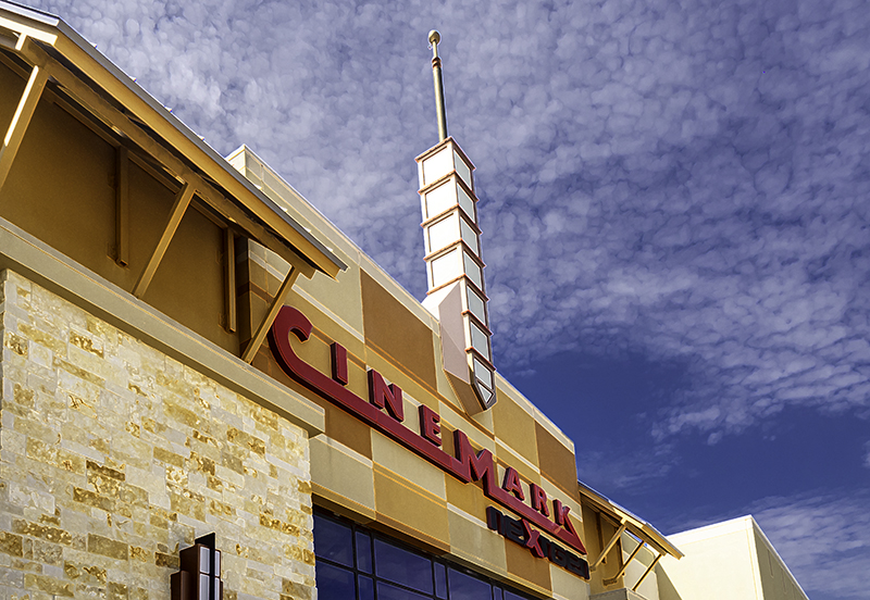 A view of the Cinemark theater in Pflugerville, Texas.