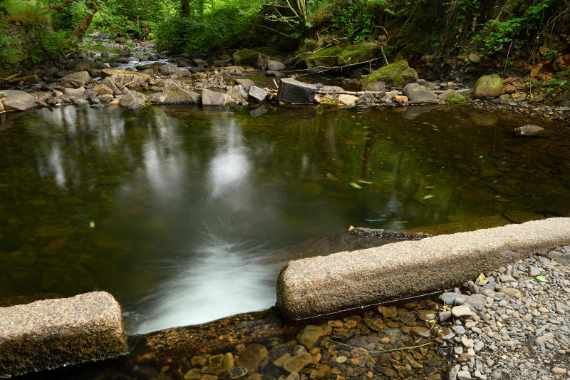 Cwm Clydach. Old weir.