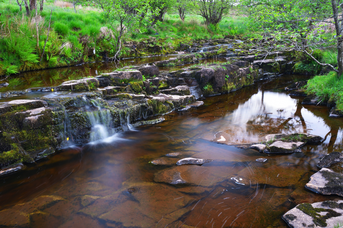 Afon Hepste at Bryn-Cl, Penderyn.