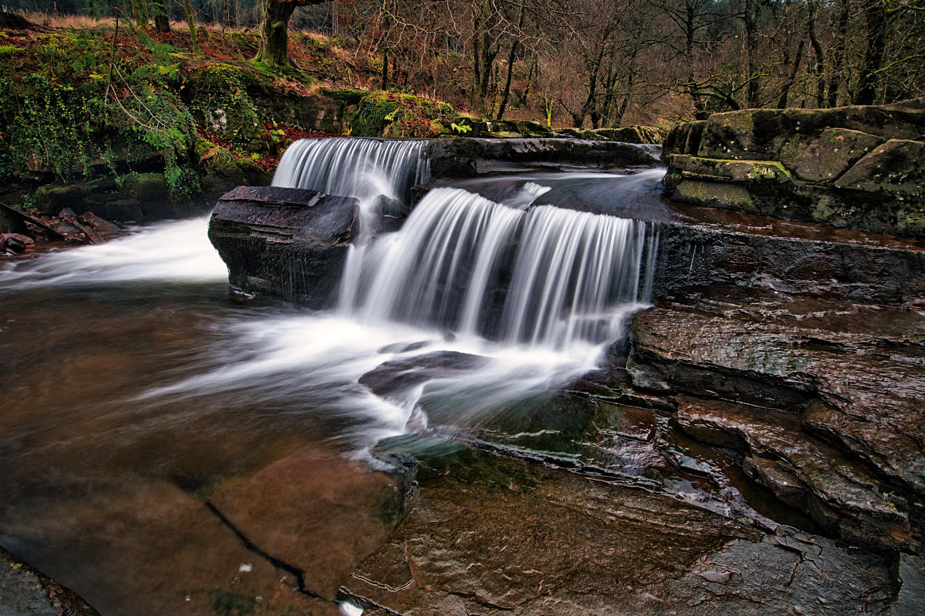 Falls at Pont Cwmfedwen.