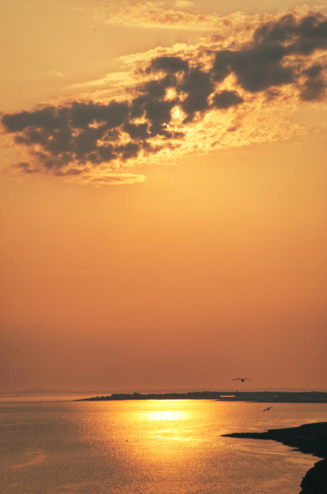 Golden sunset over Porthcawl.
