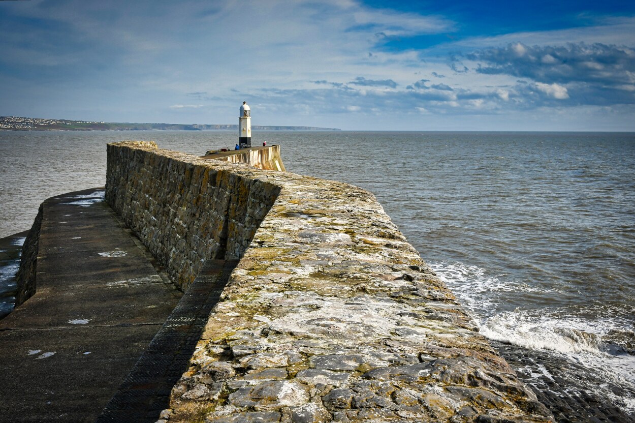 Porthcawl breakwater and lighthouse.