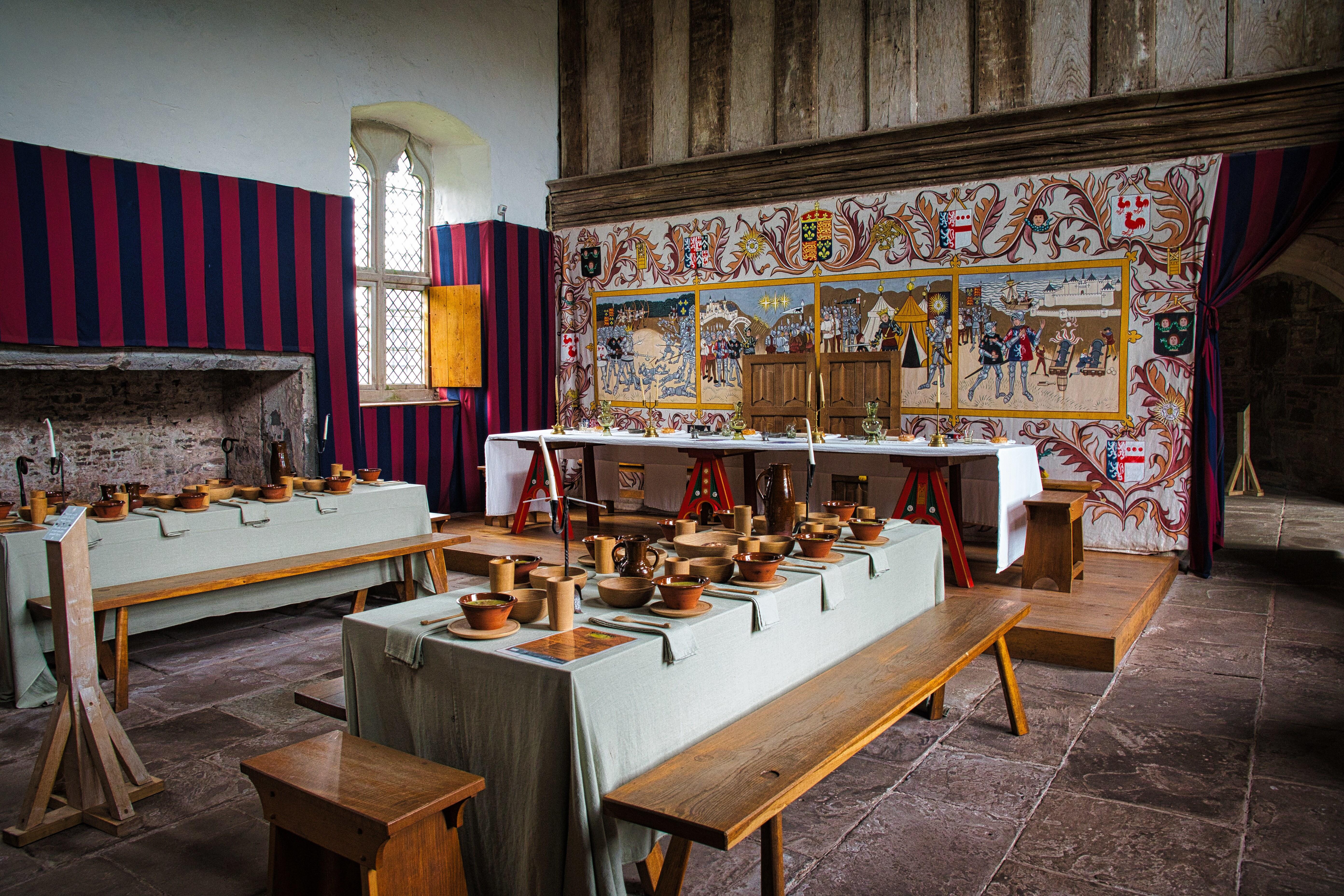 Dining room as it would have appeared in the late 1400s.