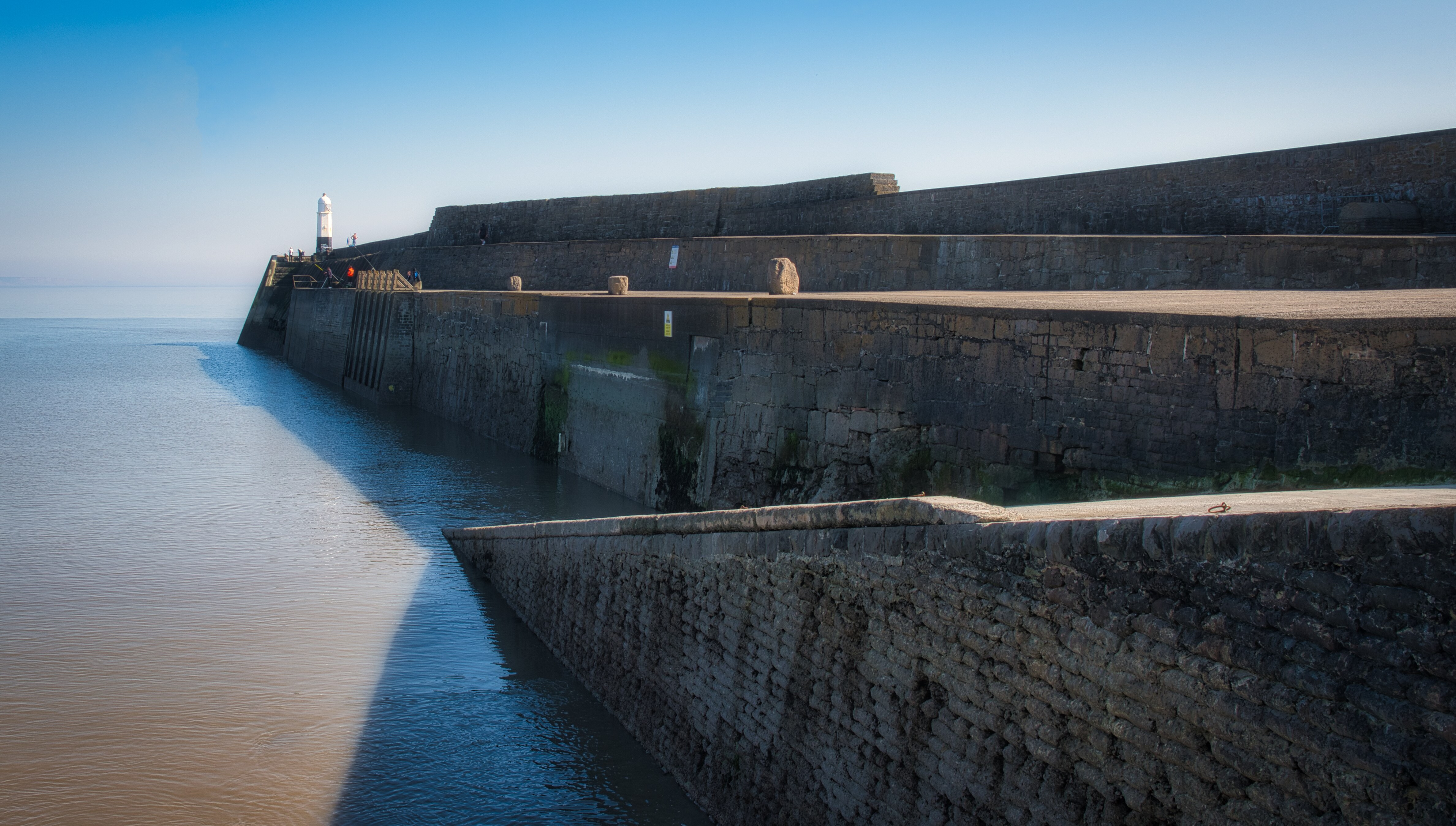 Inside Porthcawl breakwater.
