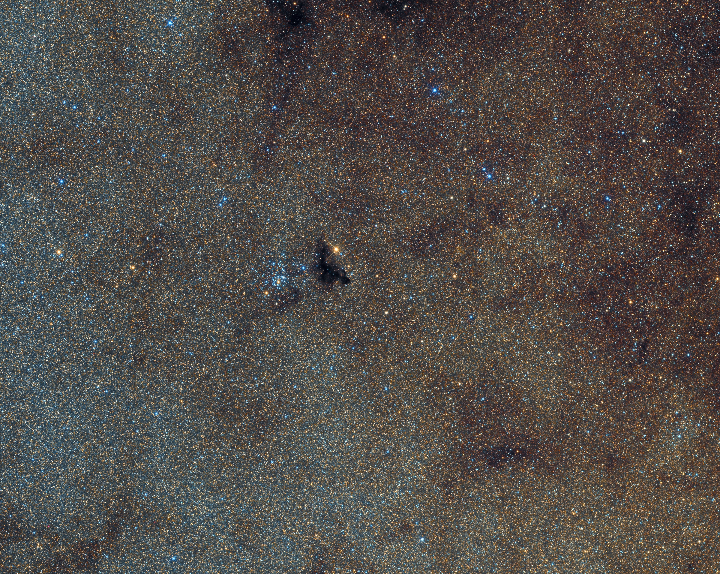 NGC 6520 and B86 (Ink Spot Nebula) in Sagittarius