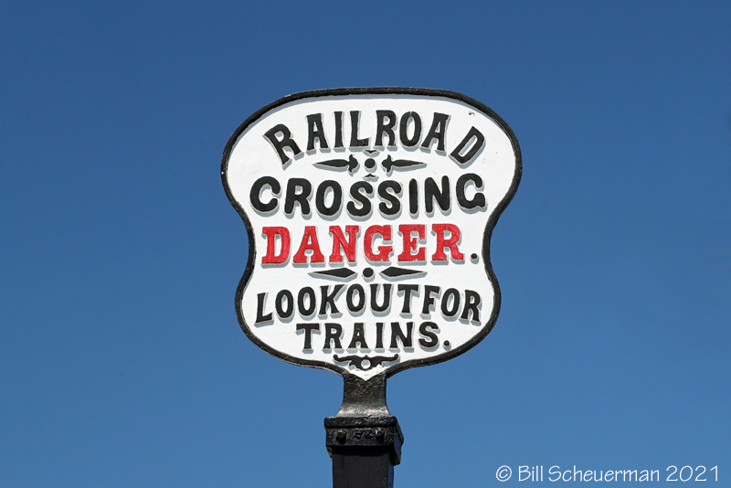 Crossing sign at Reading Outer Station, PA.