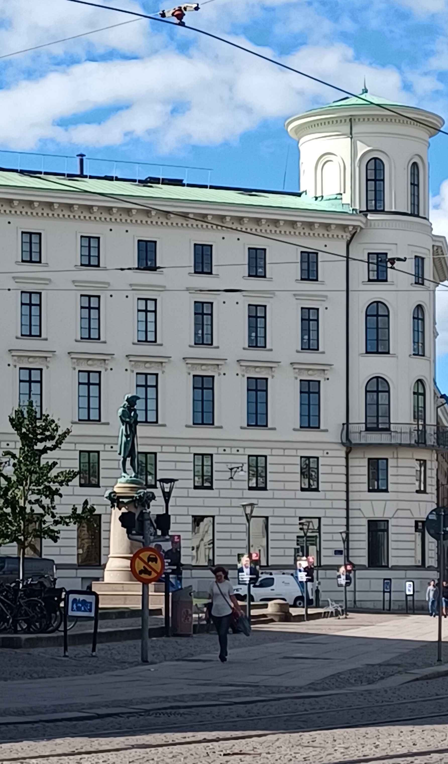 Statue of Jonas Alstrmer - a pioneer of agriculture and industry in Sweden