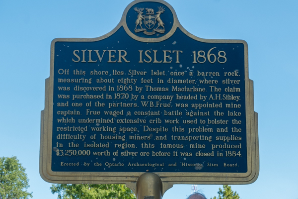 Silver Islet in Lake Superio - location of a successful silver mine under the water closed 1884. Pumps kept the water out.
