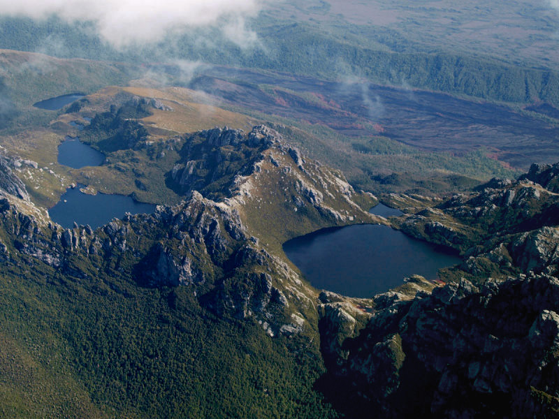 Glacial lakes in Tasmania