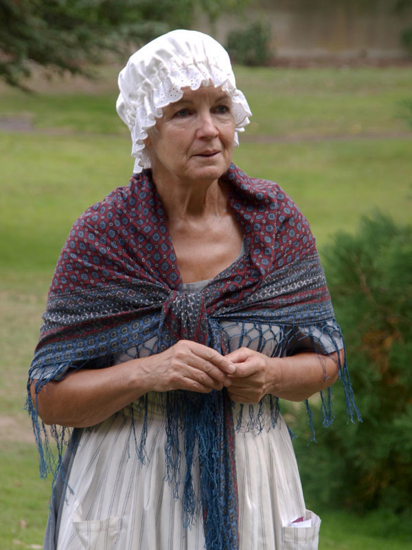 Judith Cornish in character as Louisa Reagan