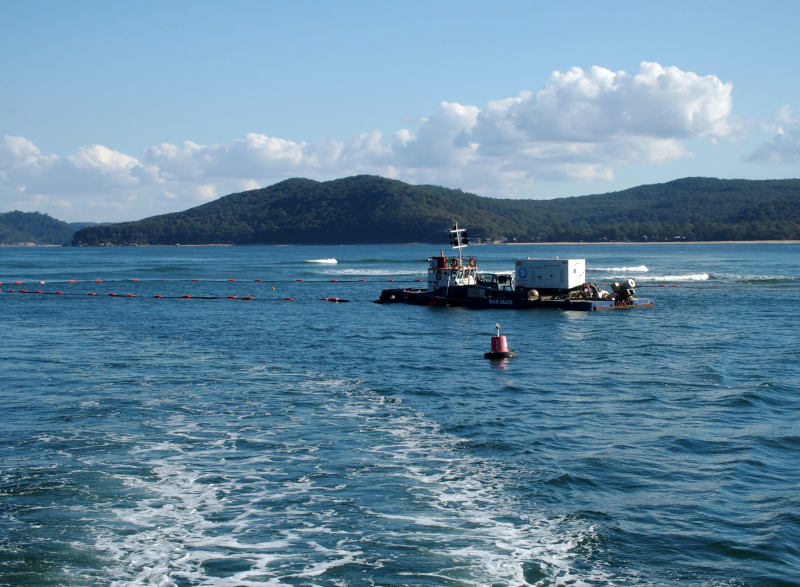 Entering the channel