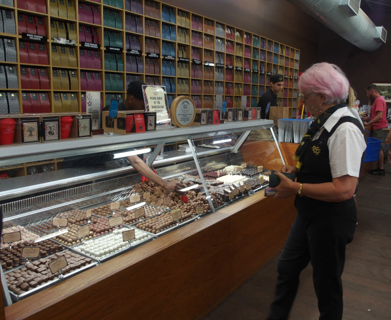 Our tour host, faced with choices