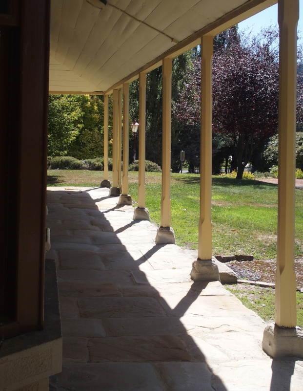 North-facing verandah,  Eskbank House