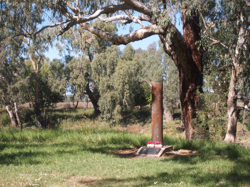 Quiet memorial to a murder victim