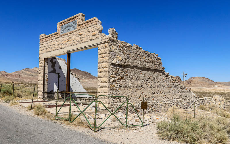 Porter Brothers supply store in the Rhyolite Historic Townsite