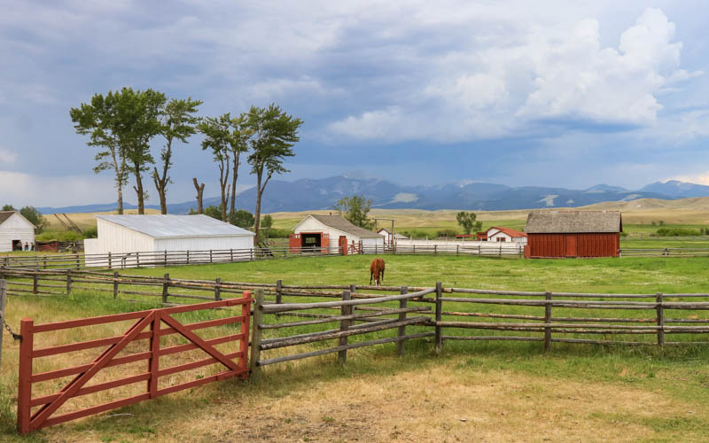 Expansive view of the ranch in Grant-Kohrs Ranch NHS