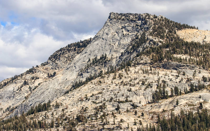 Tenaya Peak on the south side of Tenaya Lake in Yosemite National Park