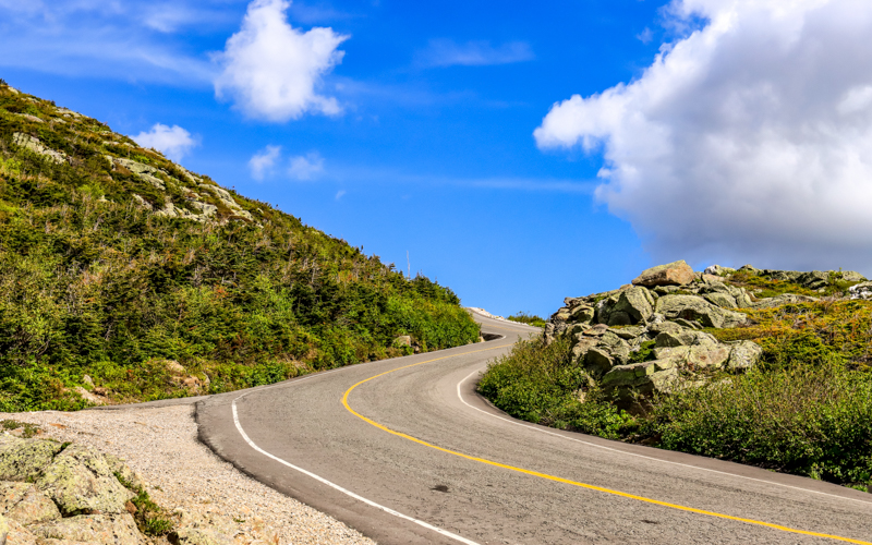 The Auto Road twists through Mount Washington St. Park