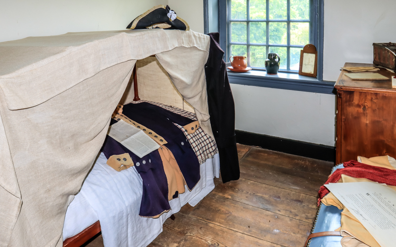 Attic bedroom in the Washington headquarters in Valley Forge NHP