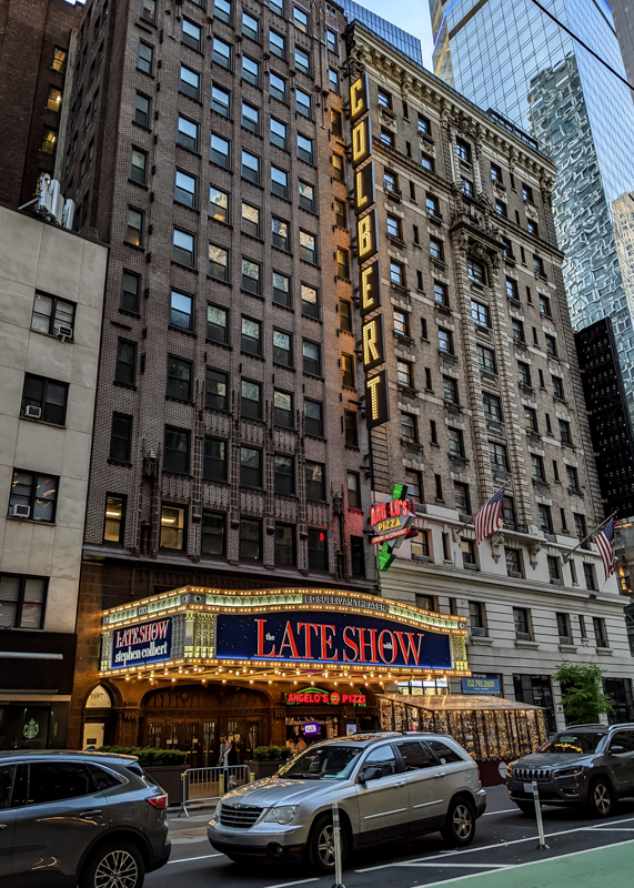 The Late Show with Stephen Colbert on Broadway at the Ed Sullivan Theater in New York City