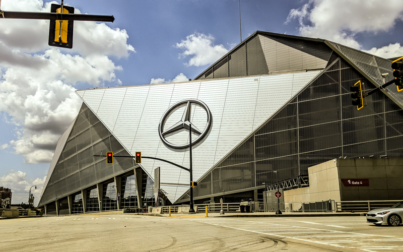 Mercedes-Benz Stadium in downtown Atlanta Georgia 
