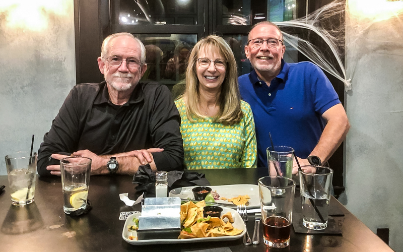 With Paducah friends Mike, the local beekeeping celebrity, and wife Camy in Paducah Kentucky