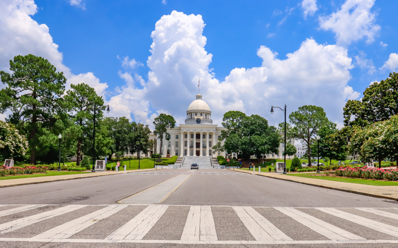 Alabama State Capitol, ending point of the Voting Rights March, along the Selma to Montgomery NHT