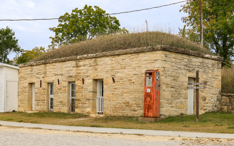 Sod roofed chicken house in Tallgrass Prairie National Preserve