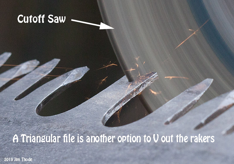 Joint saw and V out Rakers