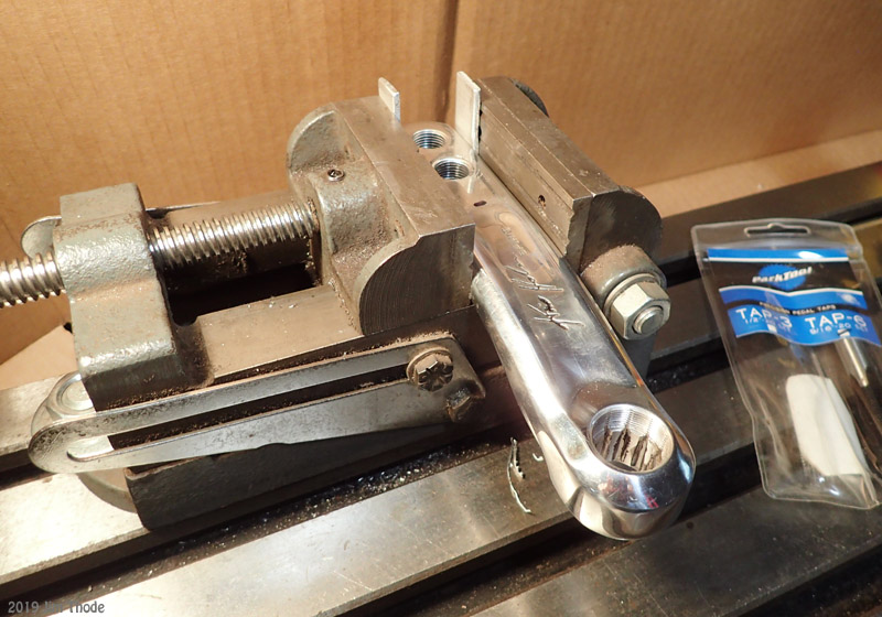 Clamped and ready for drilling