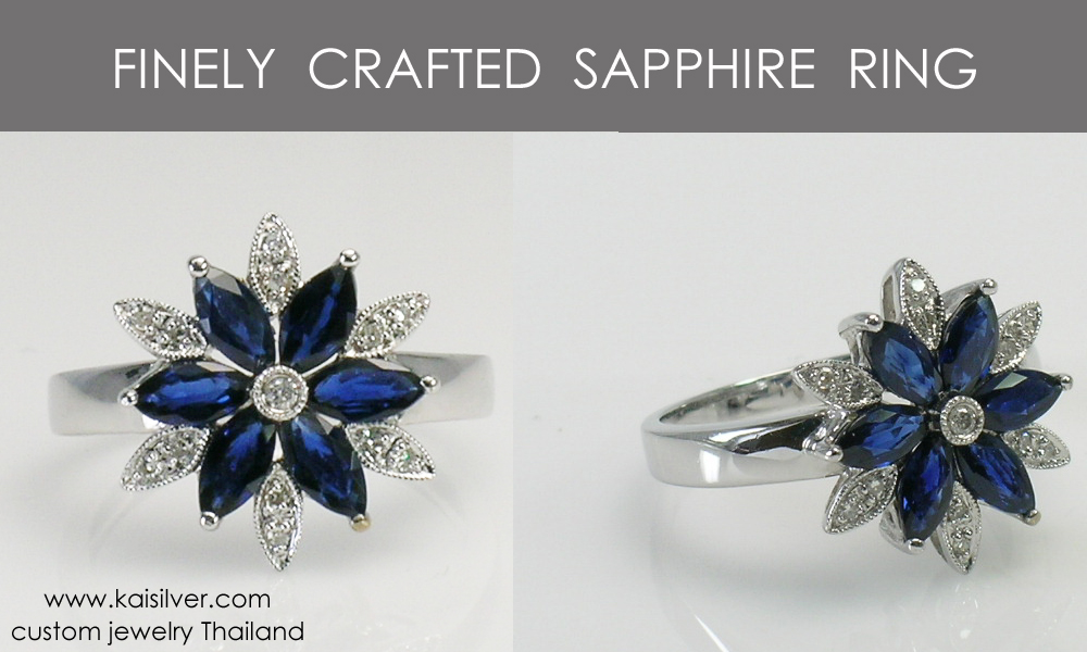 Sapphire Ring 14k Gold Or Silver 
