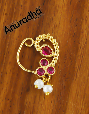 Get Latest Nath Design Online at Lowest Cost by Anuradha Art Jewellery