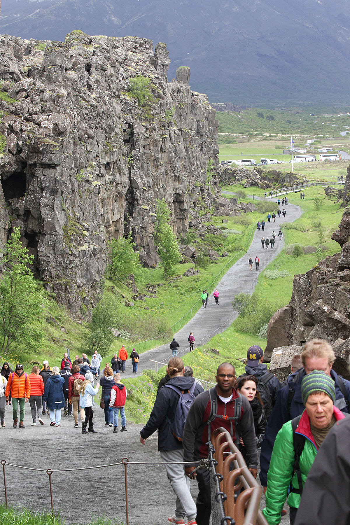  This park is location of 1st democratic parliament (in 930).  2  tectonic plates here move apart slightly each year