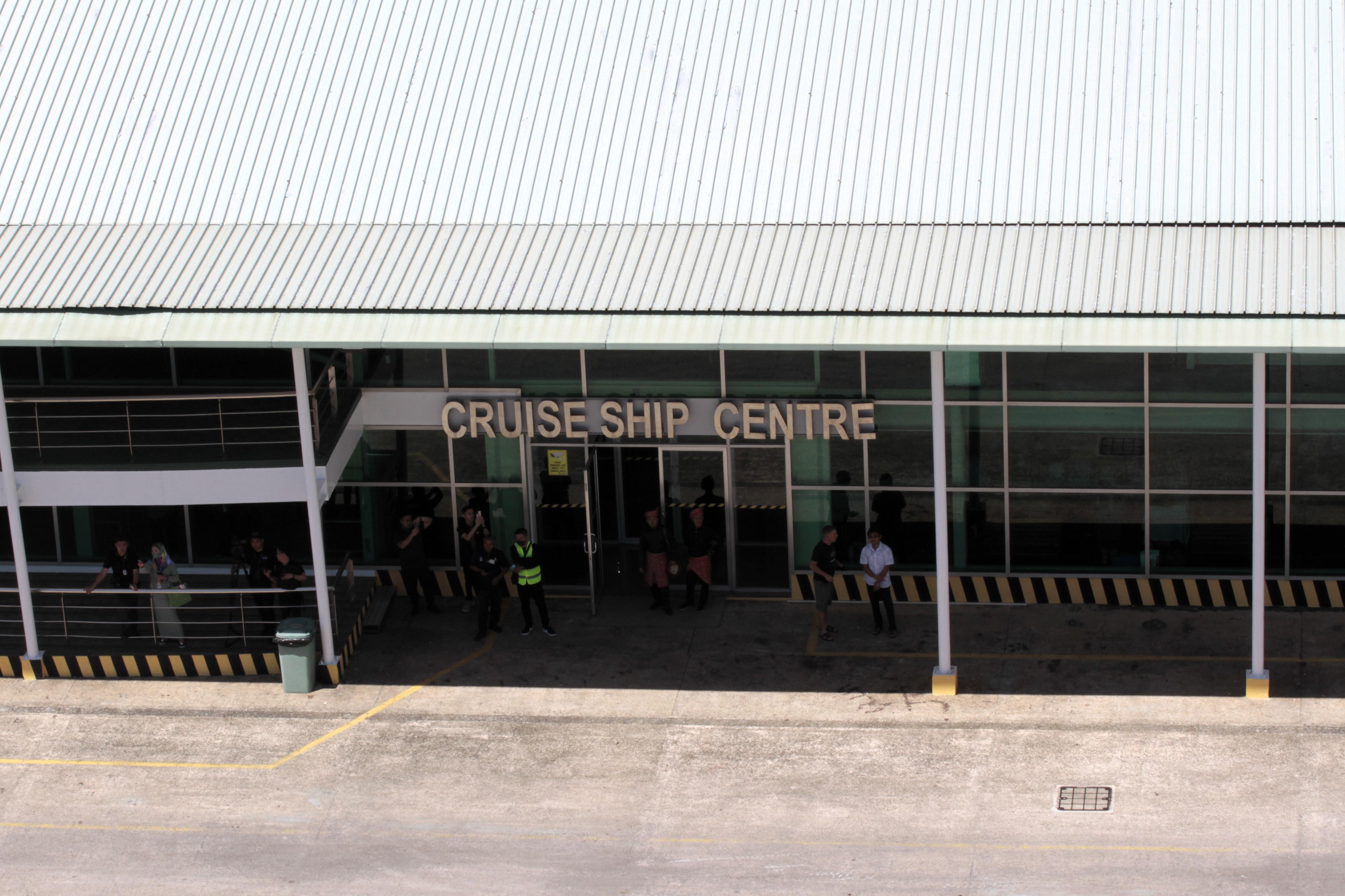  Cruise center in Muara. Here we found the Dart Brunei rideshare desk, great vendors and a way to get Brunei $s.