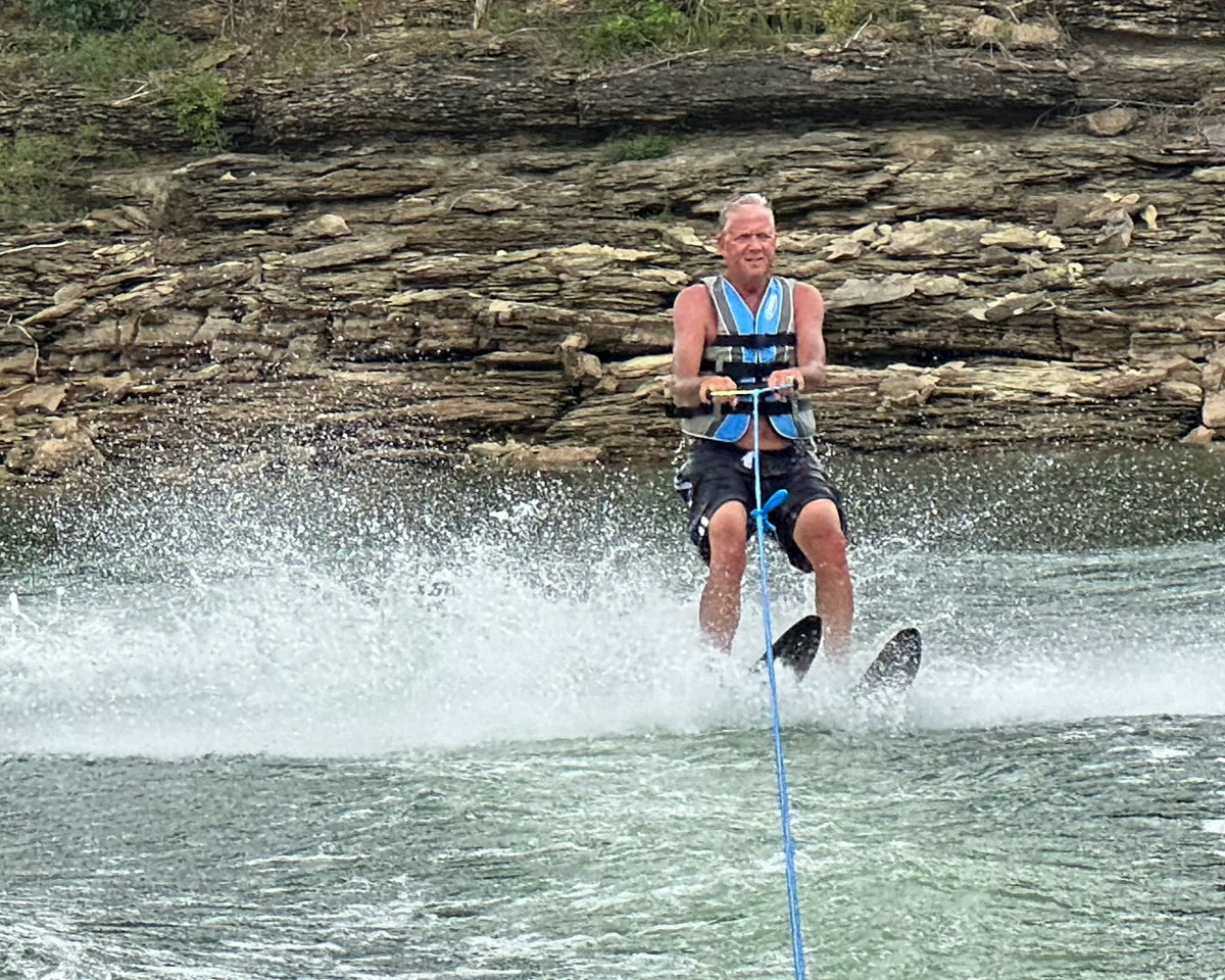 First and last waterskiing of the year