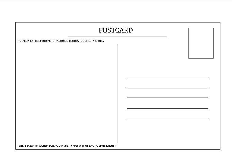 005 Postcard reverse side SB 74F