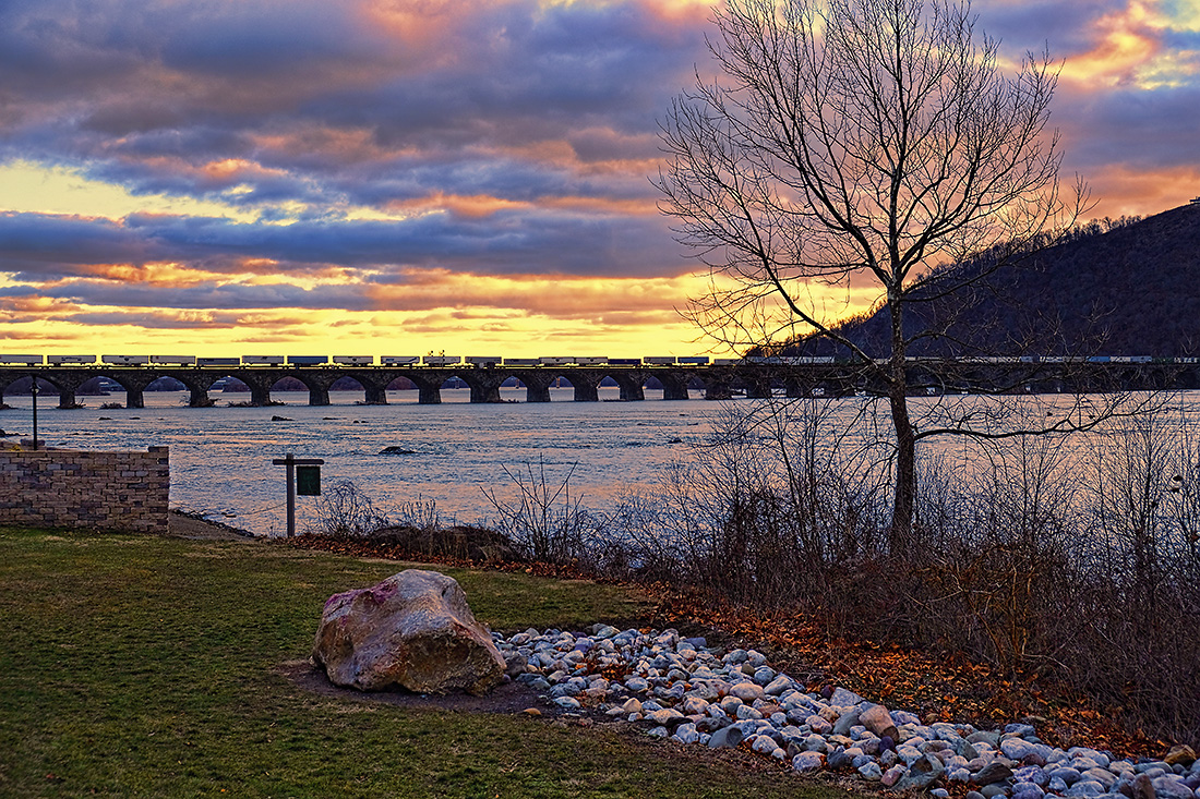 Crossing the Susquehanna at Sunset