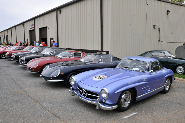 1955 Mercedes-Benz 300SL Gullwing, at Vintage Ferrari Event, Radcliffe Motorcar Co., MD (5751)
