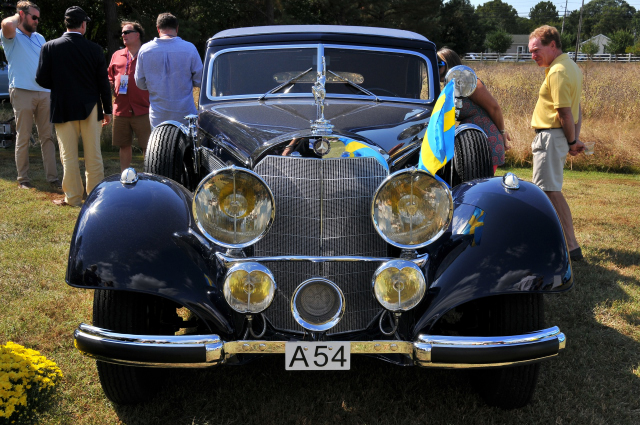 1938 Mercedes-Benz 540K Cabriolet by Norrmalm, 2019 St. Michaels Concours dElegance, Maryland (7555)
