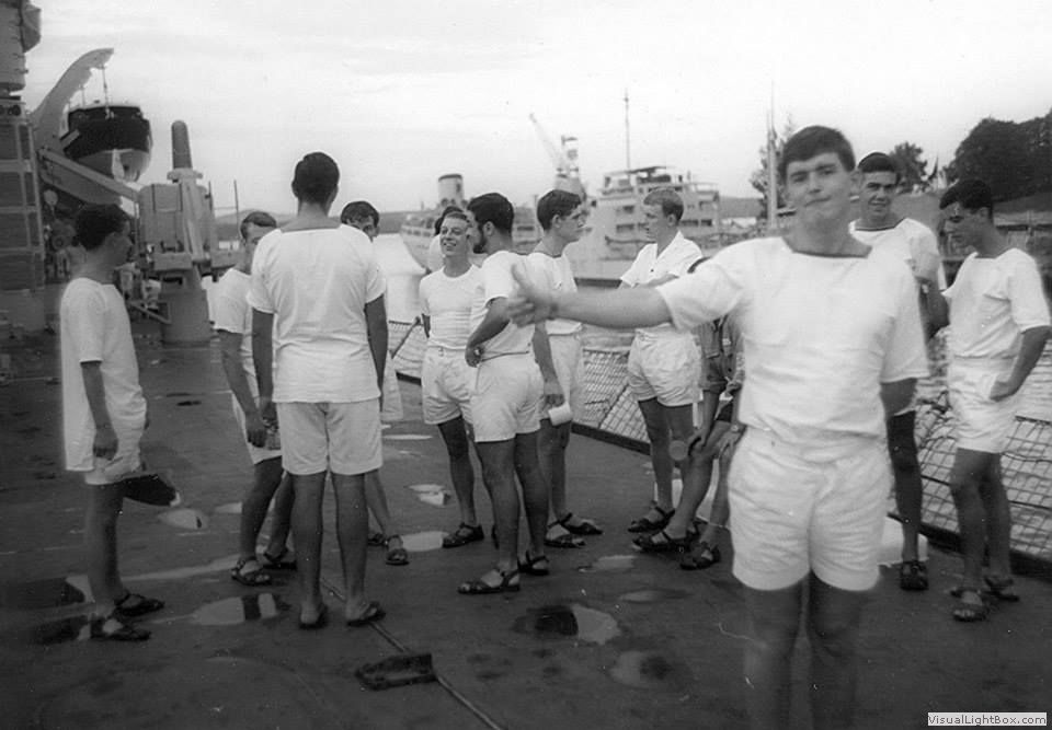 1966-68 Tony Mosely, could be Jamey Charters on left and with his back to camera Acker Hawksworth..jpg