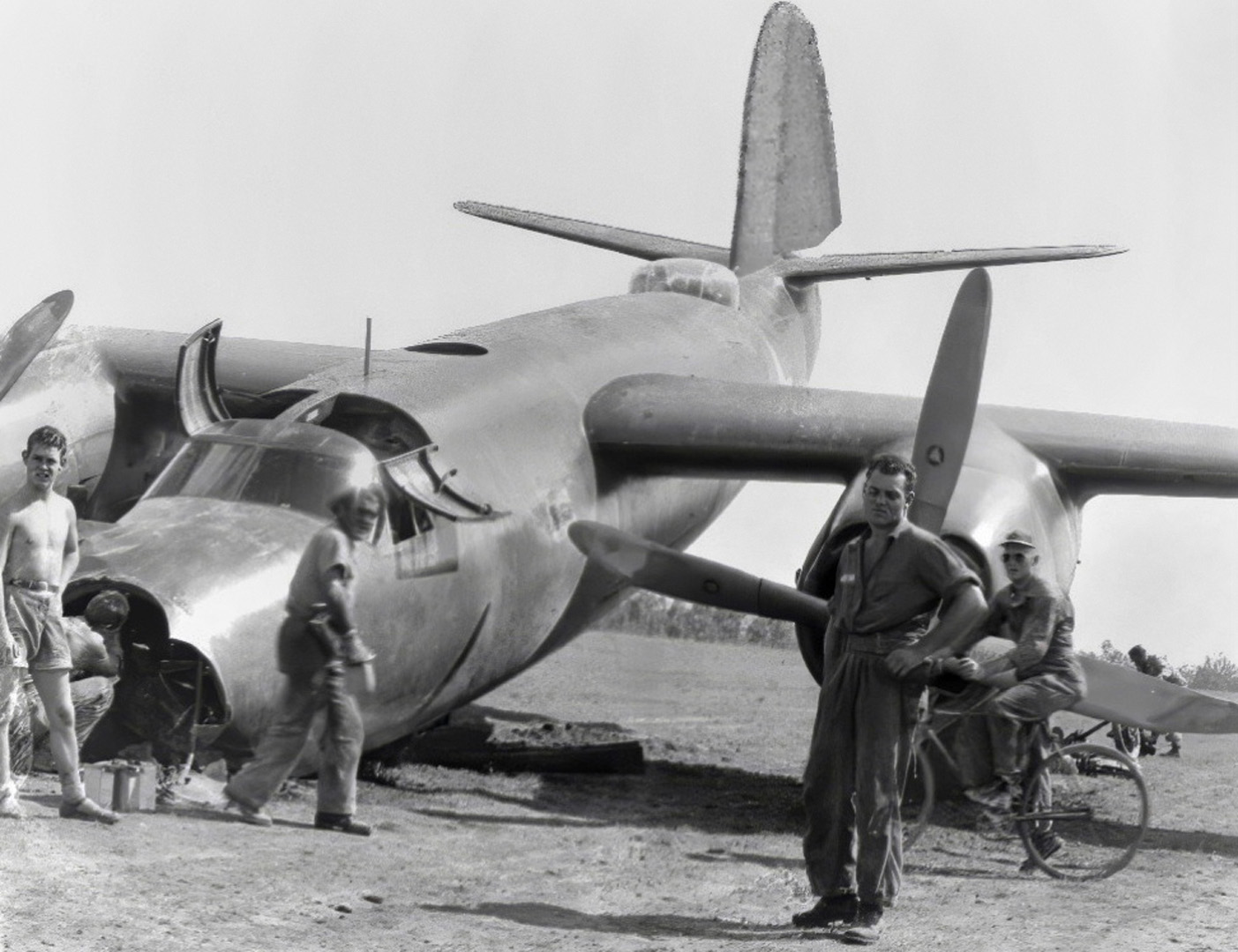  Martin B-26 Marauder... nose gear collapsed on landing, Australia 1940-1943 (1 of 2)