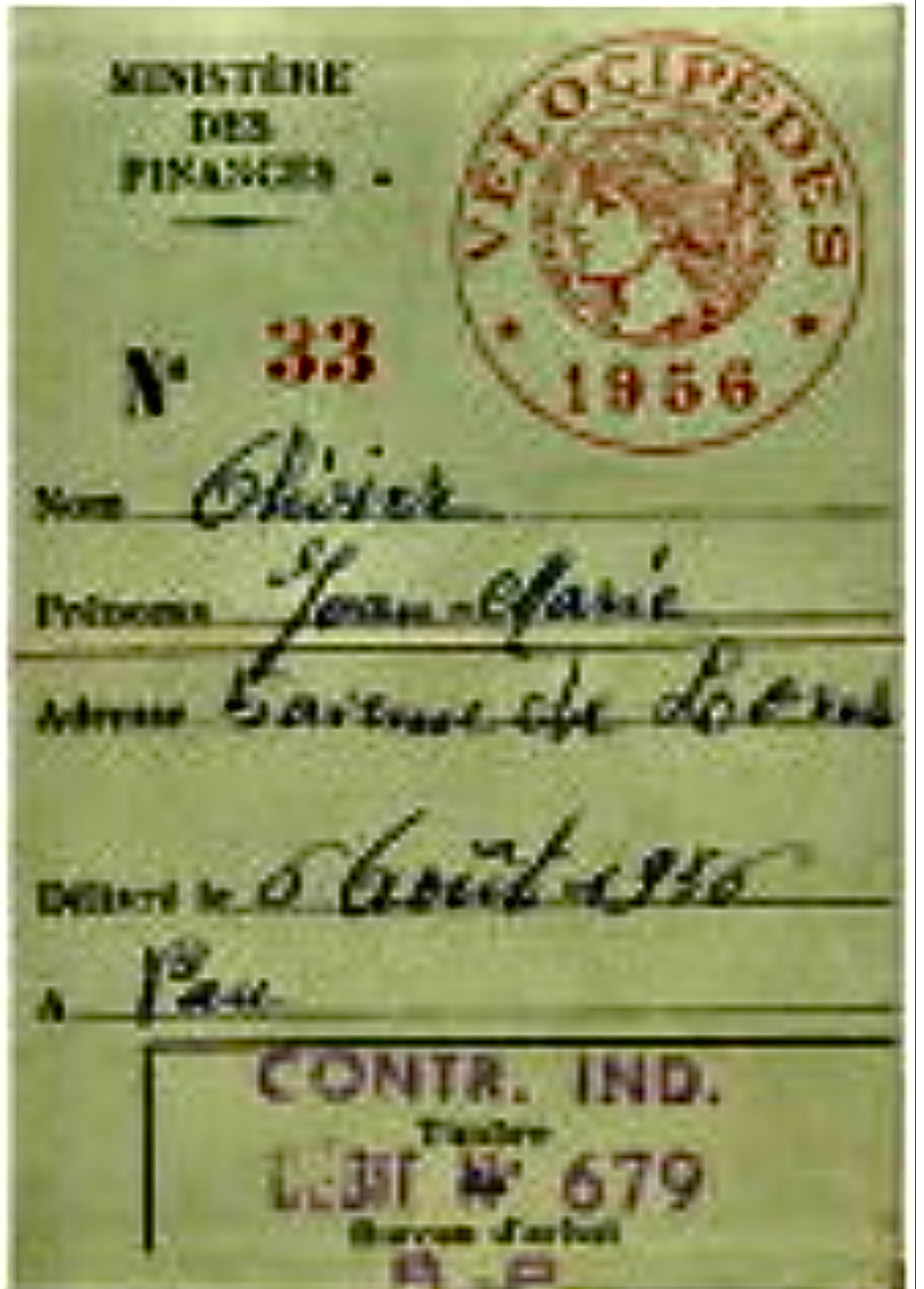 Vignette vlo en 1956