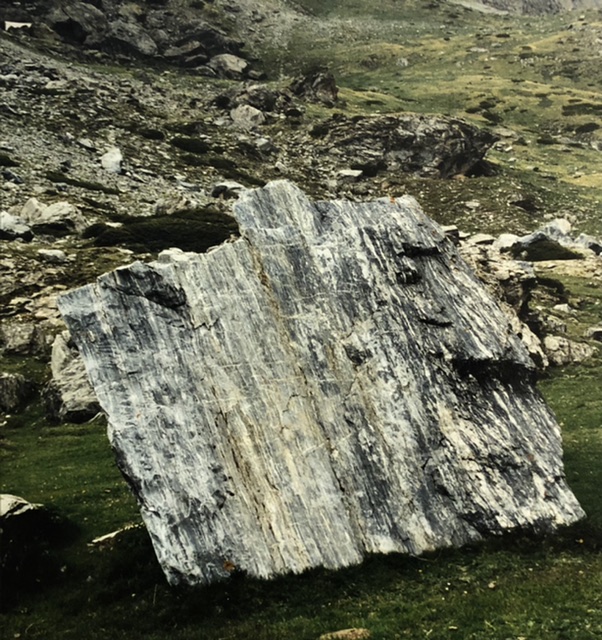 Bloc sdimentaire issu de la montagne