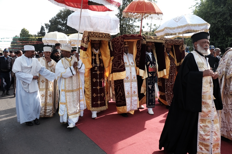 Priests carrying the Tabots