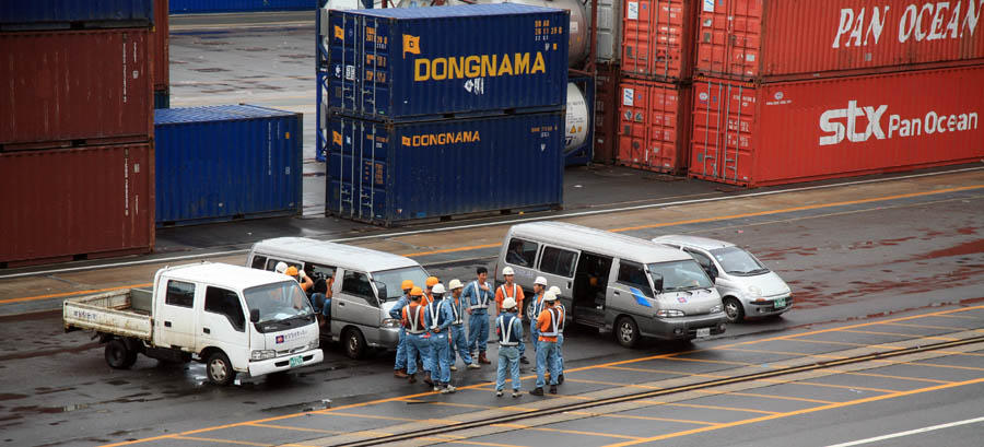 Stevedores Waiting to Board