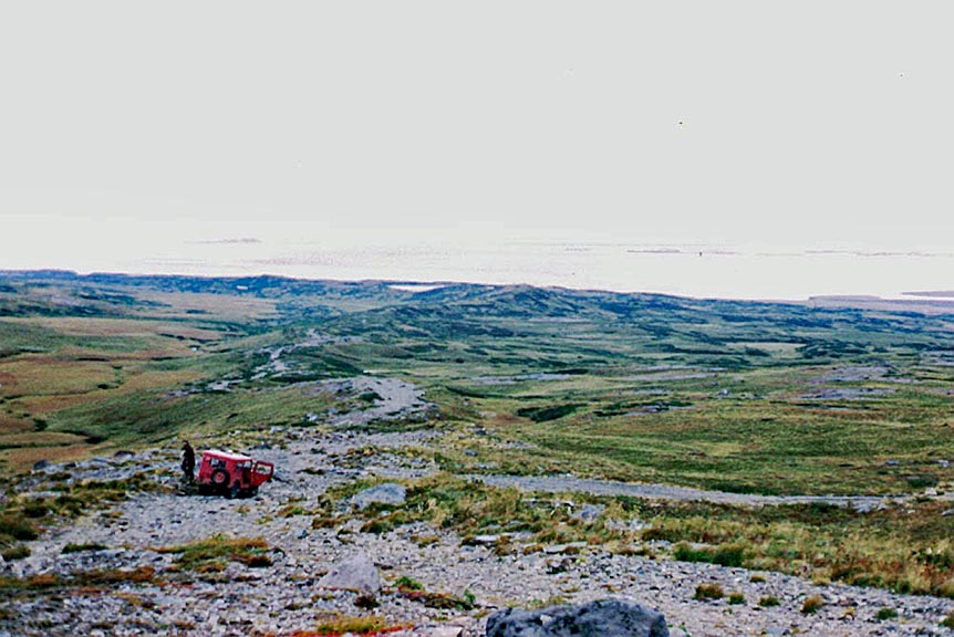 Red Jeep in WWII Jeep Trail on Frosty
