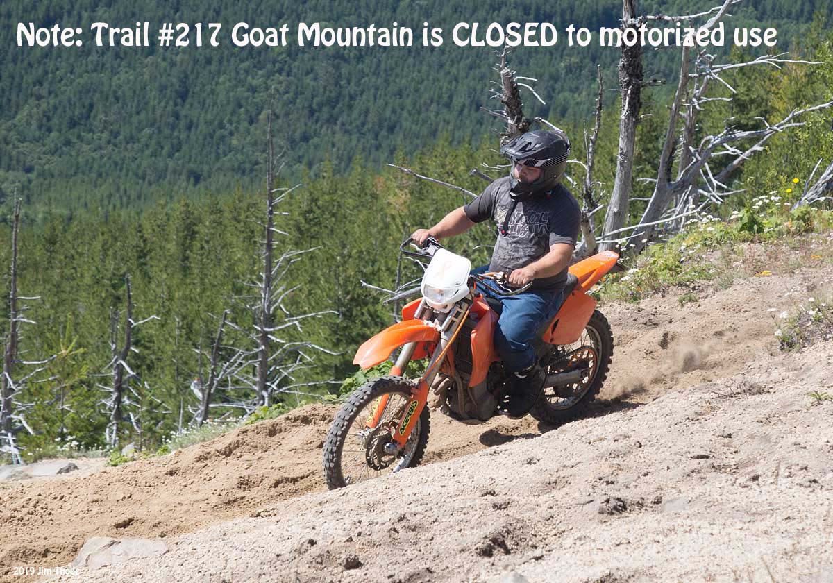 This trail is NOT open to motorized use