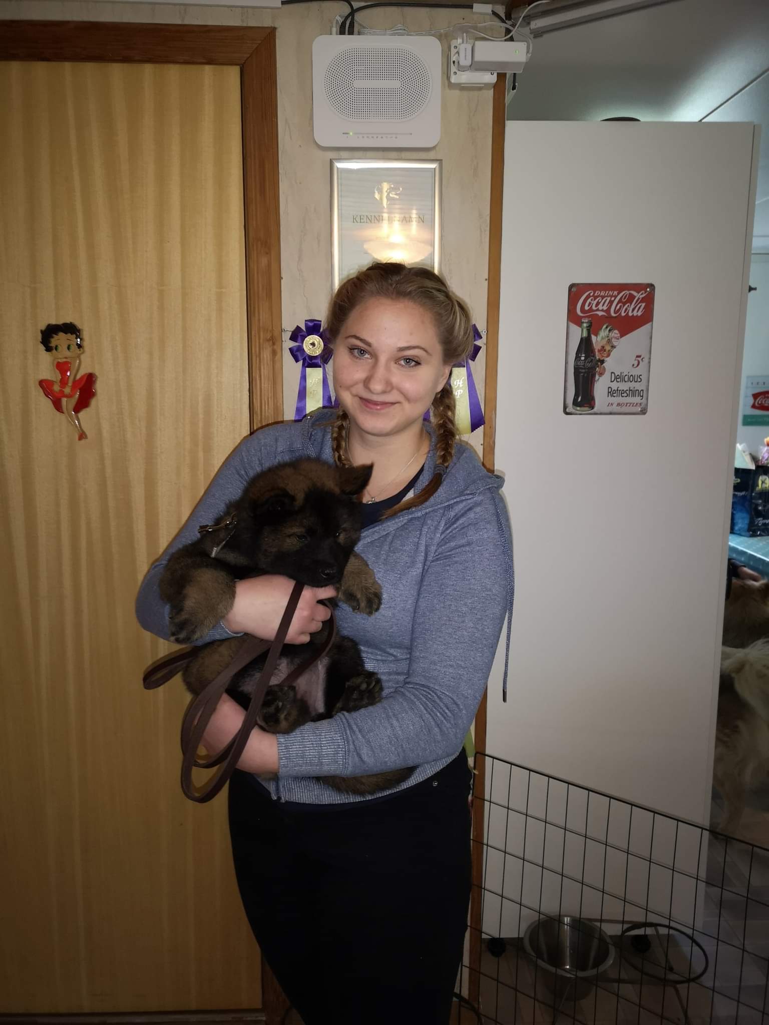 Manfred med sin nya familj 